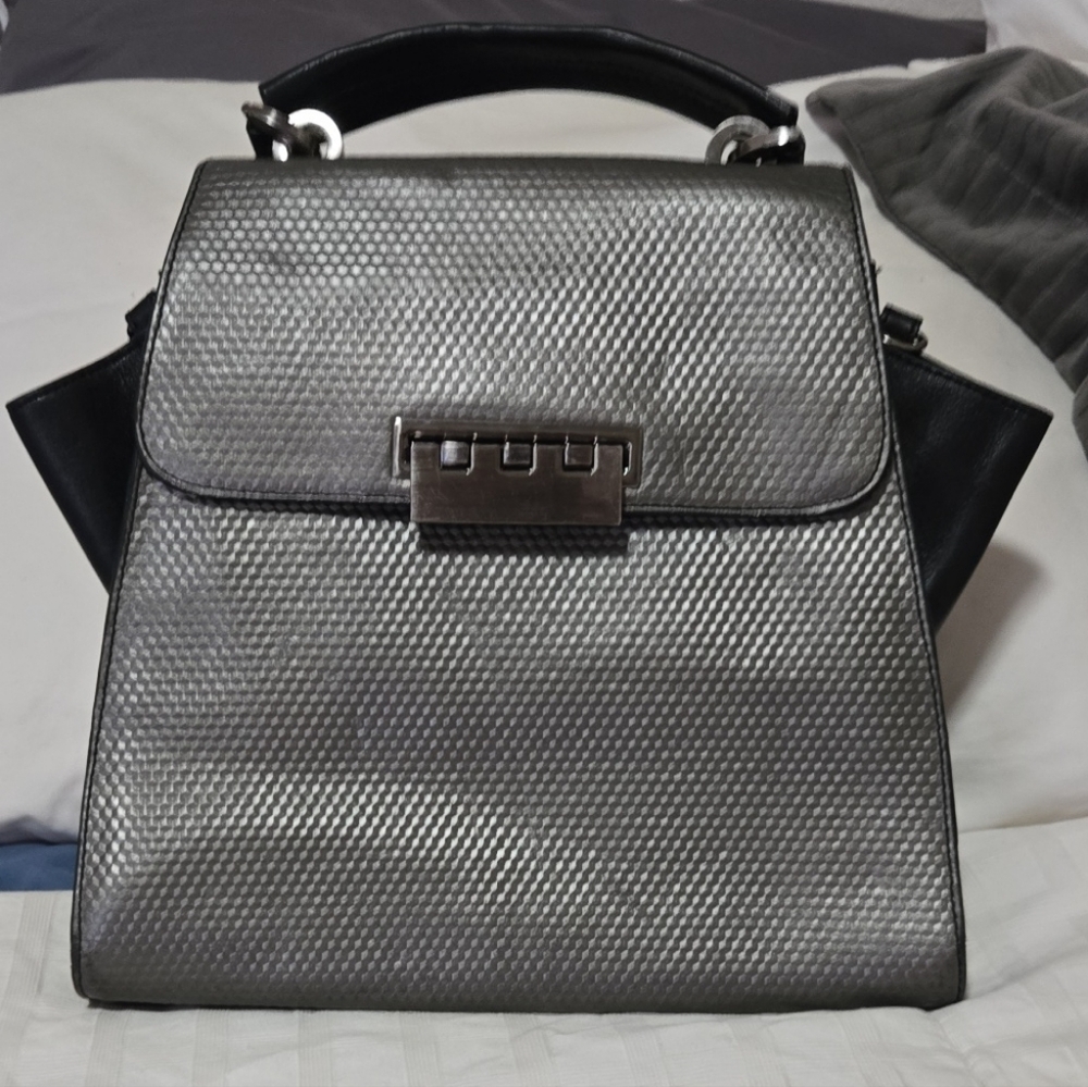 Zac Posen Chic Silver and Black Women's Satchel